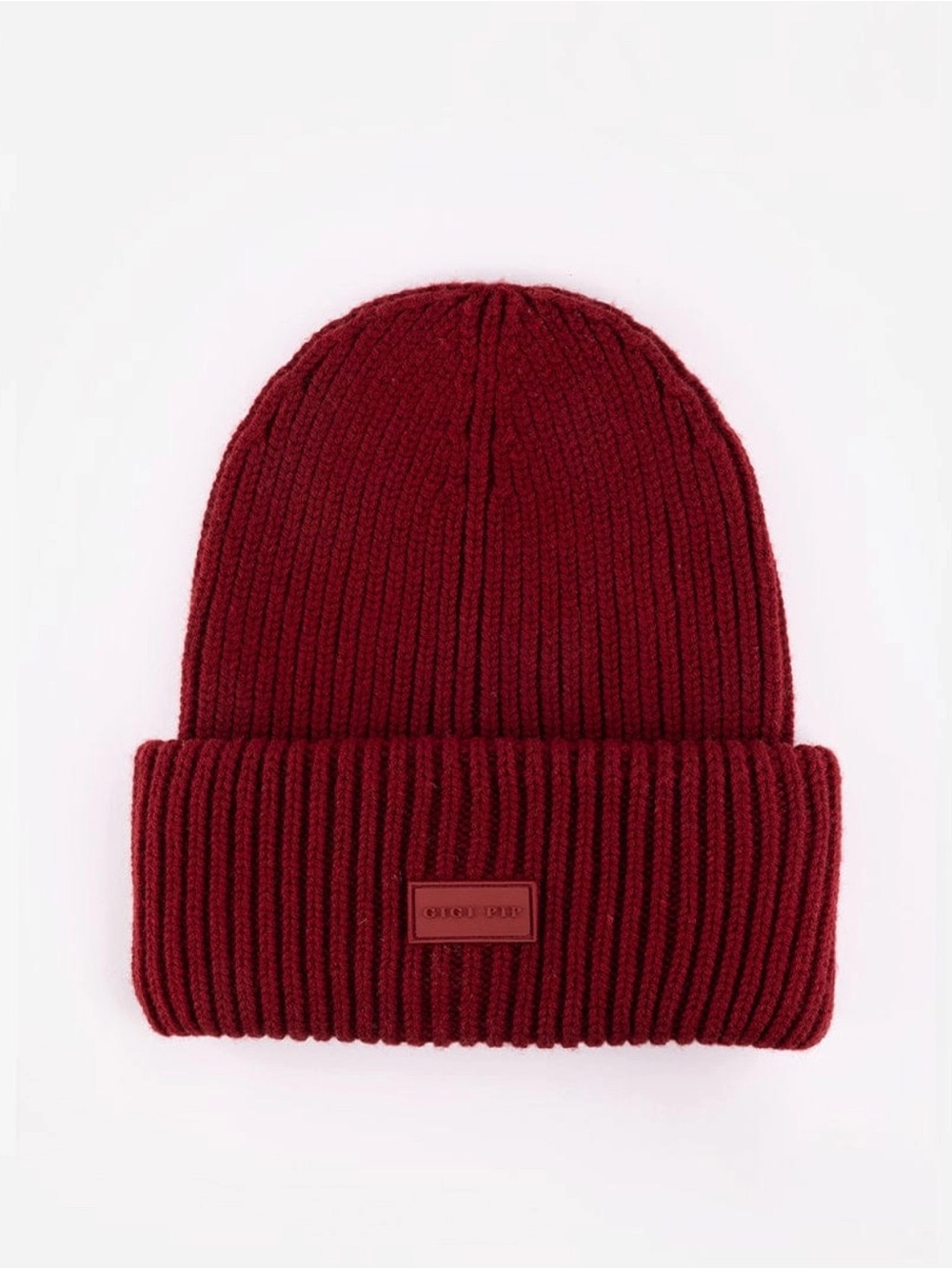 Gigi Pip Merino Wool Beanie Burgundy